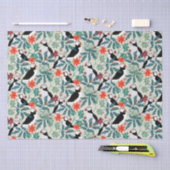 Puffin Muster Warm Beige Seidenpapier (Handwerk)
