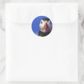 Puffin Nah-up Runder Aufkleber (Tasche)