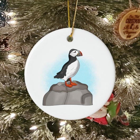Puffin, niedlich keramik ornament