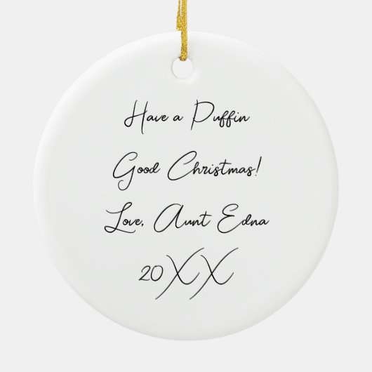 Puffin, niedlich keramik ornament (Hinten)