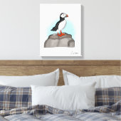 Puffin, niedlich leinwanddruck (Insitu (Schlafzimmer))