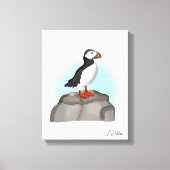 Puffin, niedlich leinwanddruck (Vorderseite)