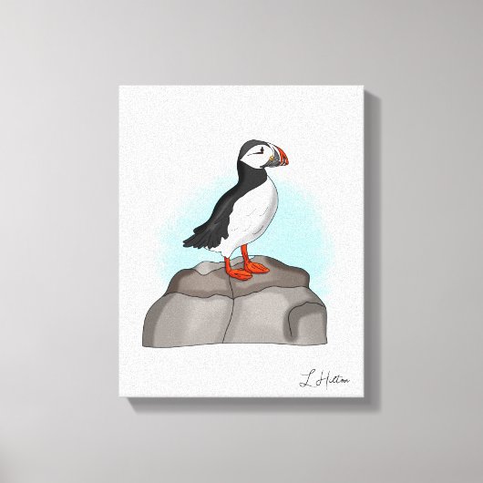 Puffin, niedlich leinwanddruck (Vorderseite)