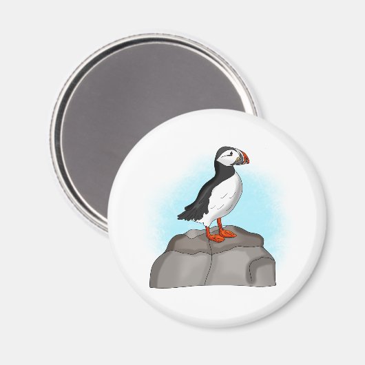 Puffin, niedlich magnet (Vorderseite/Rückseite)