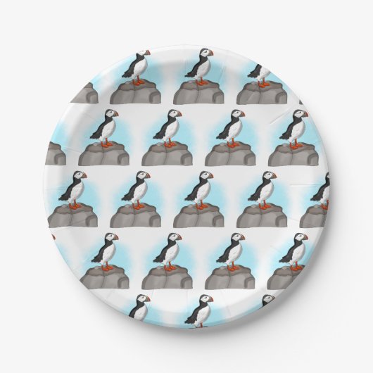 Puffin, niedlich pappteller (Vorderseite)