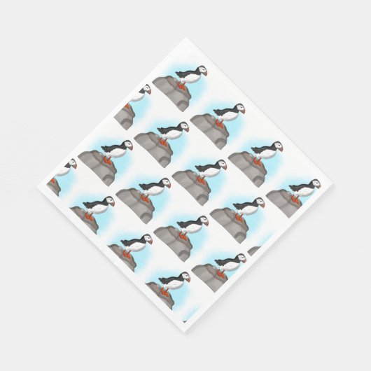 Puffin, niedlich serviette (Ecke)