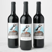 Puffin, niedlich weinetikett (Flaschen)