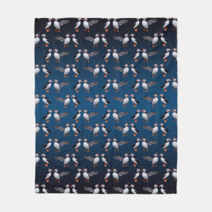 Puffin Pals Fleece Blanket (Dark Blue Mix)