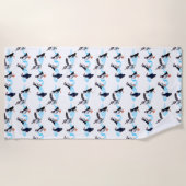 Puffin-Party-Badetuch (wählen Sie Farbe) Strandtuch (Vorderseite)