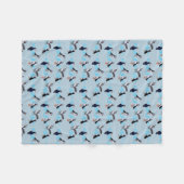 Puffin-Party-Fleece-Decke (hellblau) Fleecedecke (Vorderseite (Horizontal))