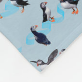 Puffin-Party-Fleece-Decke (hellblau) Fleecedecke (Ecke)