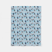 Puffin-Party-Fleece-Decke (hellblau) Fleecedecke (Vorderseite)