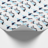 Puffin Party Wrapping Paper (Farbe auswählen) Geschenkpapier (Ecke)