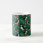 Puffin Pattern Lush Green Kaffeetasse (Mittel)
