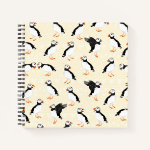 Puffin Pattern Notizblock