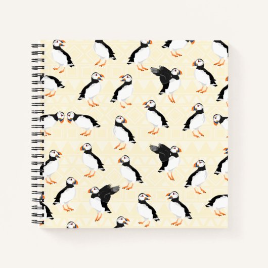 Puffin Pattern Notizblock (Vorderseite)
