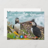 Puffin phantastisches Anwesen Agent Marketing Postkarte (Vorne/Hinten)
