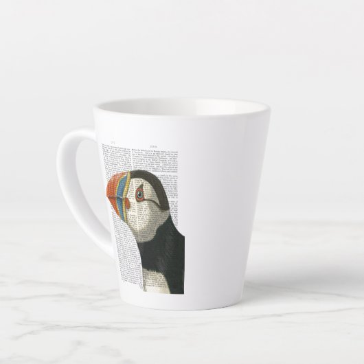 Puffin Portrait Milchtasse (Linke Ecke)