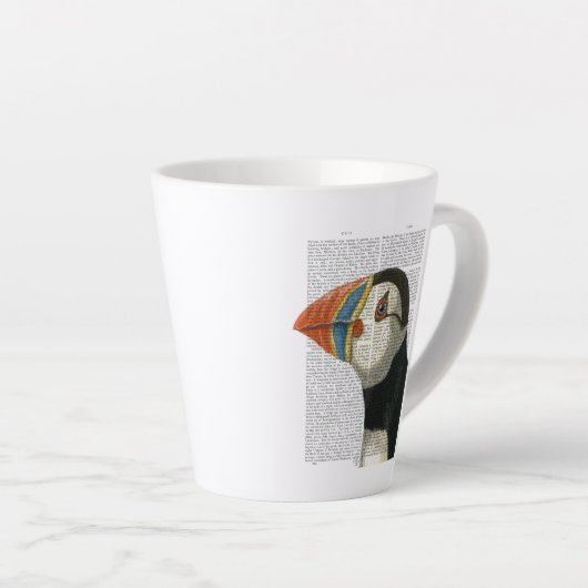 Puffin Portrait Milchtasse (Rechte Ecke)