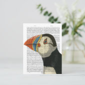 Puffin Portrait Postkarte (Stehend Vorderseite)