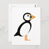 Puffin Postcard Postkarte (Vorne/Hinten)