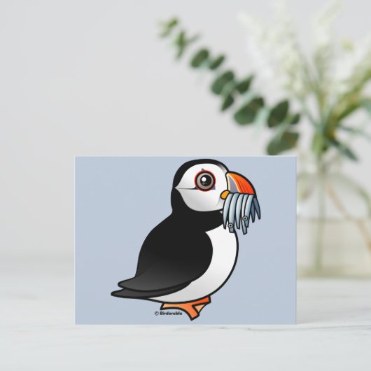 Puffin Prowess Postkarte (Stehend Vorderseite)