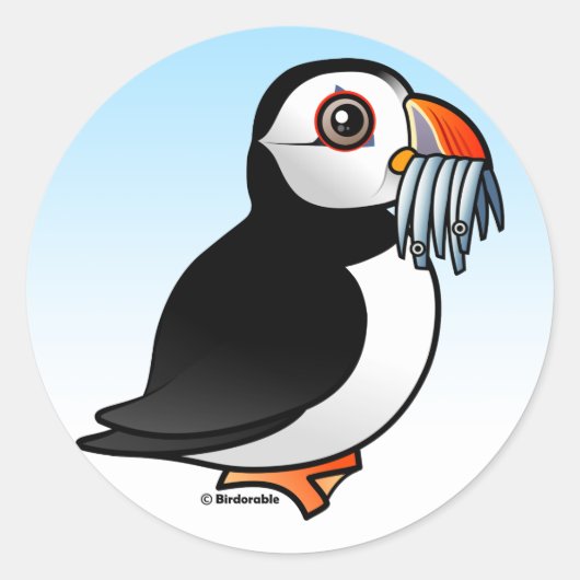 Puffin Prowess Runder Aufkleber (Vorderseite)