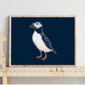 Puffin | Puffsauer Winterwand Print for Kids Room Poster