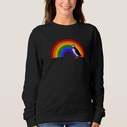 Puffin Rainbow Bird Bird Birdwatcher Animal Biolo Sweatshirt (Vorderseite)