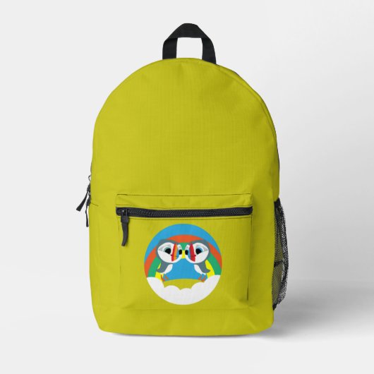Puffin Rocks Bedruckter Rucksack (Vorderseite)