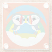 Puffin Rocks Glasuntersetzer (Rückseite)