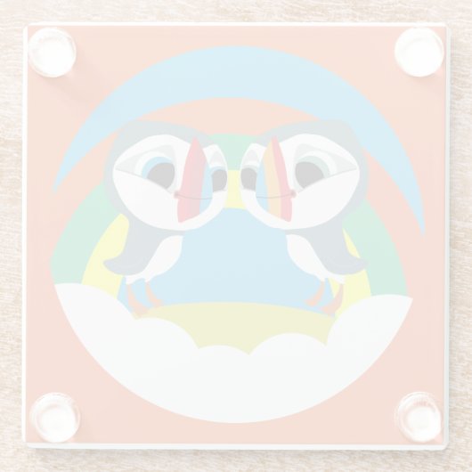 Puffin Rocks Glasuntersetzer (Rückseite)