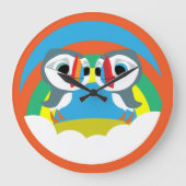 Puffin Rocks Große Wanduhr (Vorderseite)