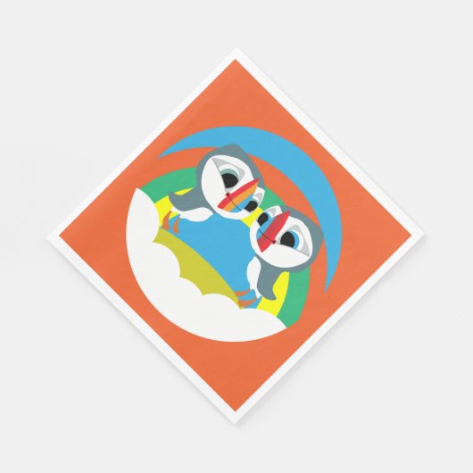 Puffin Rocks Serviette (Ecke)