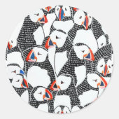 Puffin Runder Aufkleber (Vorderseite)