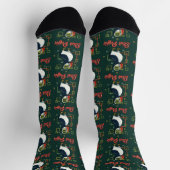 Puffin Sea Bird Illustration Swag Socken (Oben)