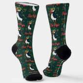 Puffin Sea Bird Illustration Swag Socken (Gewinkelt)