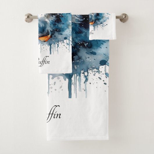 Puffin Splash, Brauch Badhandtuch Set (Insitu)