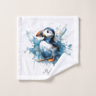 Puffin Splash, individuell Badhandtuch Set