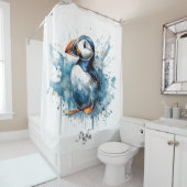 Puffin Splash, individuell Duschvorhang (Beispiel)