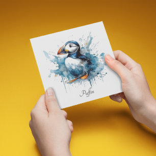 Puffin Splash, individuell Feiertagskarte