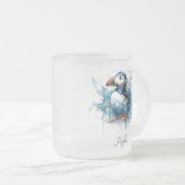 Puffin Splash, individuell Mattglastasse (VorderseiteRechts)
