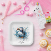 Puffin Splash, individuell Pappteller (Party)