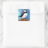 Puffin-Sticker Quadratischer Aufkleber (Tasche)
