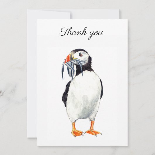 Puffin Thank you card Dankeskarte (Vorderseite)