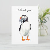 Puffin Thank you card Dankeskarte (Stehend Vorderseite)