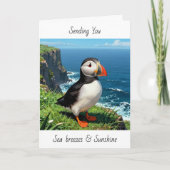 Puffin | Thinking of You | Well Wishes Karte (Vorderseite)