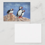 Puffin Trio Mitteilungskarte (Vorne/Hinten)