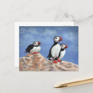 Puffin Trio Postkarte