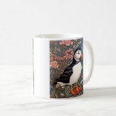 Puffin und Sea Thrift Blume William Morris Kaffeetasse (VorderseiteRechts)